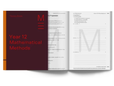 year 12 vce maths methods tutoring theory book spread