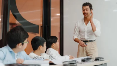 matrix primary teachers in class with students