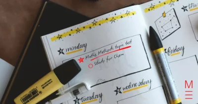 bullet journal with list of tasks