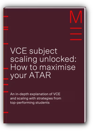 maroon book cover titled 'vce subject scaling unlocked'