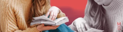 matrix education Students analysing a book, focusing on understanding literary techniques