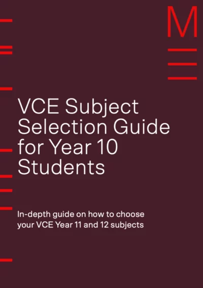 cover of matrix guide 'vce subject selection guide for year 10 students'