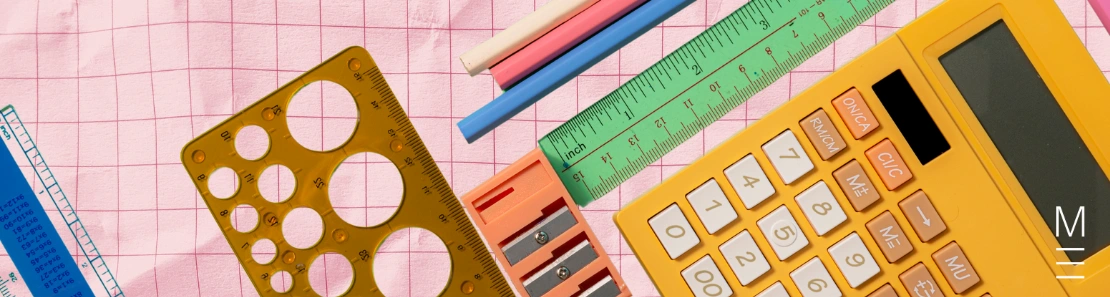 matrix education Calculator, rulers, pencils, and template tools symbolising 2024 VCE Specialist Maths Paper 2 solutions.