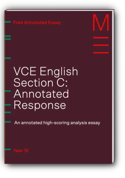 maroon book cover titled 'vce english section c: annotated response'