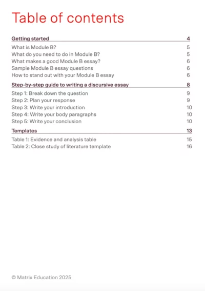 sample cover of HSC module b guide