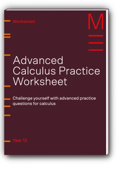 maroon book cover titled 'advanced calculus practice worksheet'