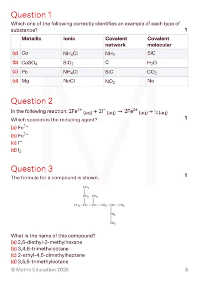 sample page with chemistry calculation questions