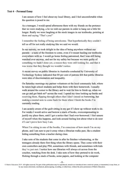 sample page of a text in practice paper 1