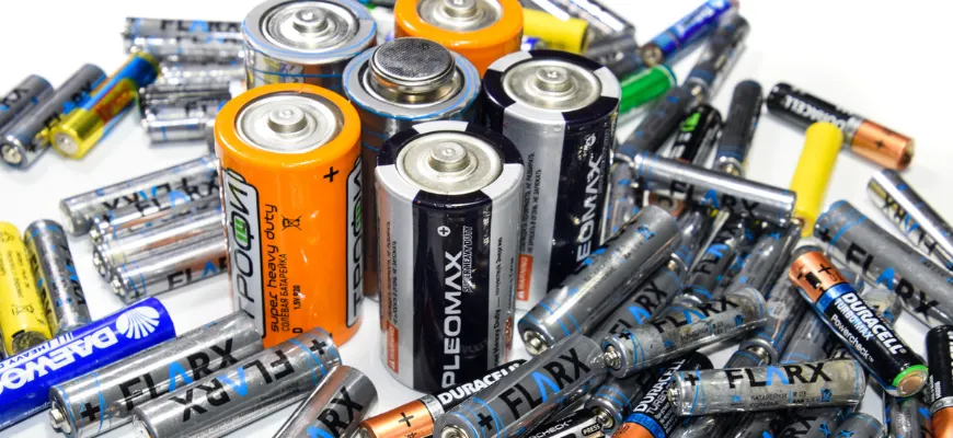 matrix education A pile of used batteries