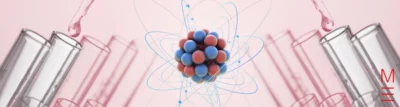 matrix education 3D atomic model with test tubes