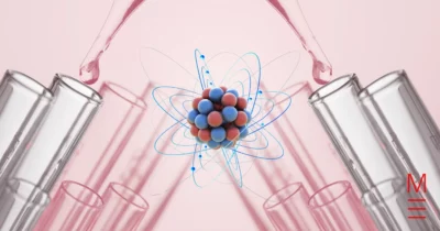 matrix education 3D atomic model with test tubes