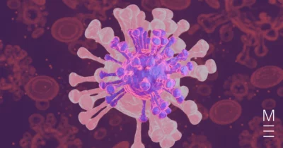 matrix education Close-up 3D render of a virus for year 9 biology