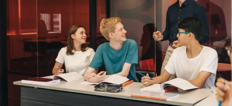 matrix education High school students in a tutoring session