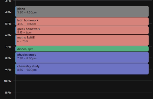matrix education study timetable to stop procrastinating