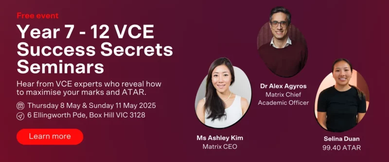 email banner for may 2025 vce success secrets