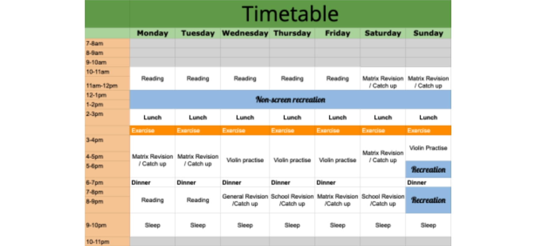 matrix education jason timetable for exam preparation strategies