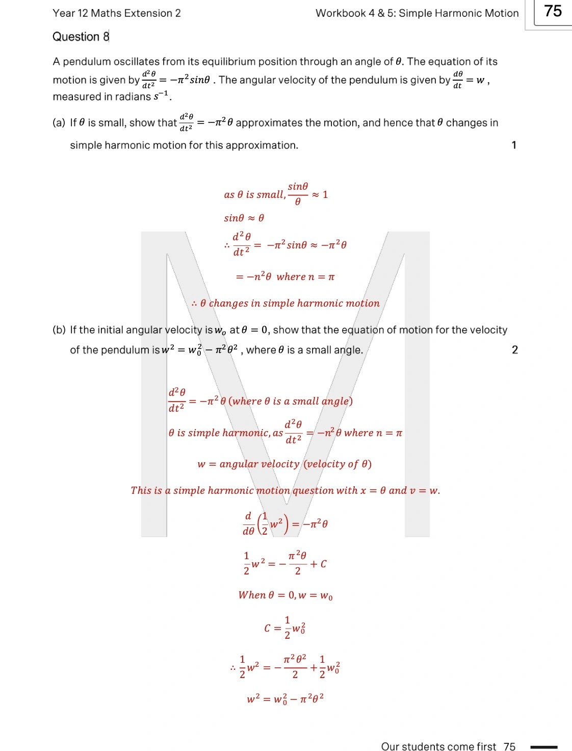 matrix education janithu maths extension workbook to study for exams
