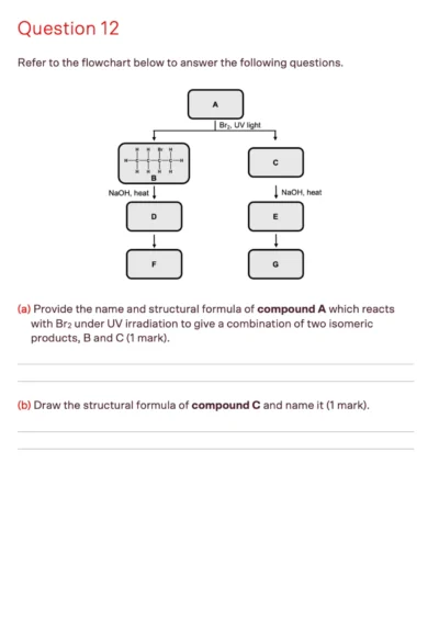 matrix education vce chemistry unit 4 worksheet