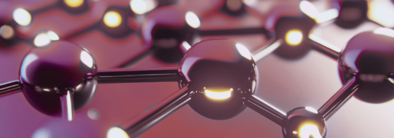 3D molecular lattice structure in maroon